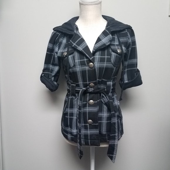 Self Esteem Jackets & Blazers - 3/$15 Self Esteem Plaid Button Sweater Jacket M